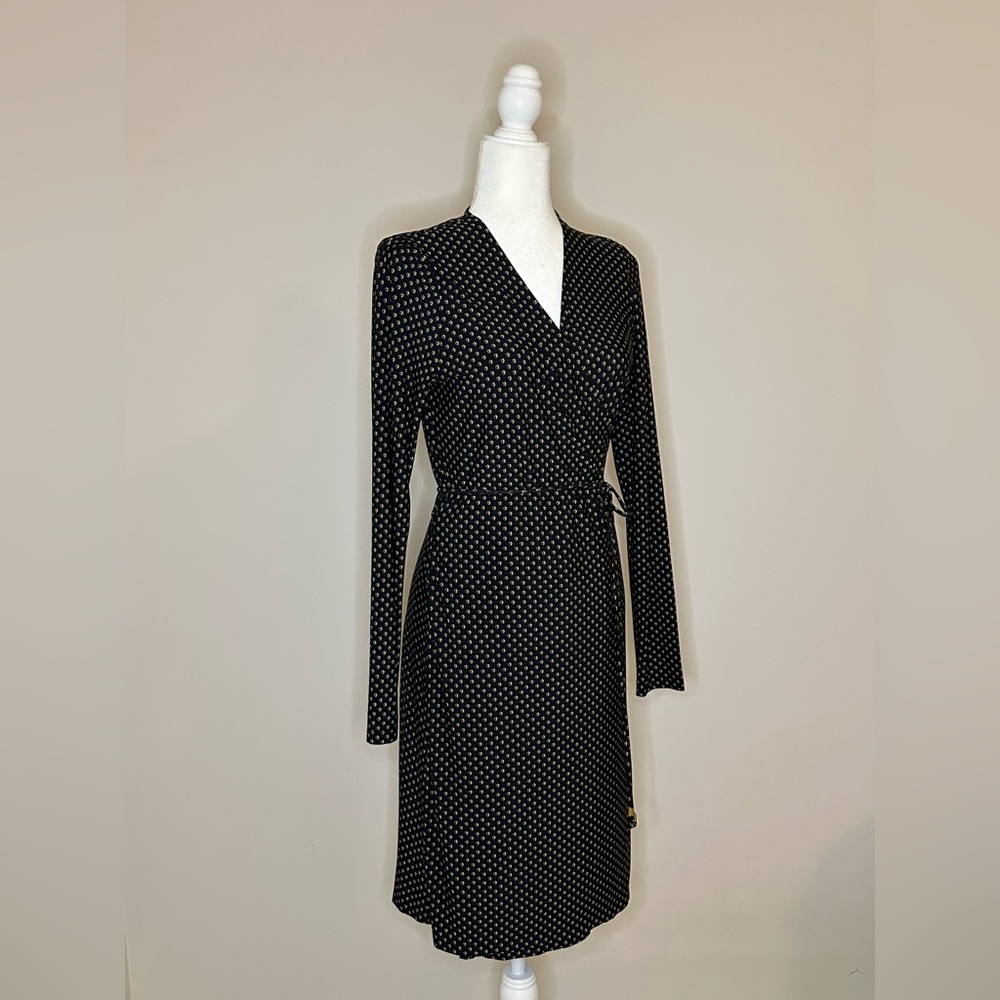 Michael Kors Black Polka Dot Wrap Dress - Classic Women's Dress